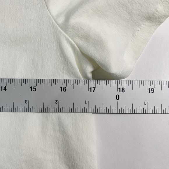 T.La S Womens White Classic Crew Neck Tee Short Sleeve Textured Collar - Picture 6 of 9